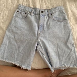 Long Levi’s women’s shorts size 27- high waisted